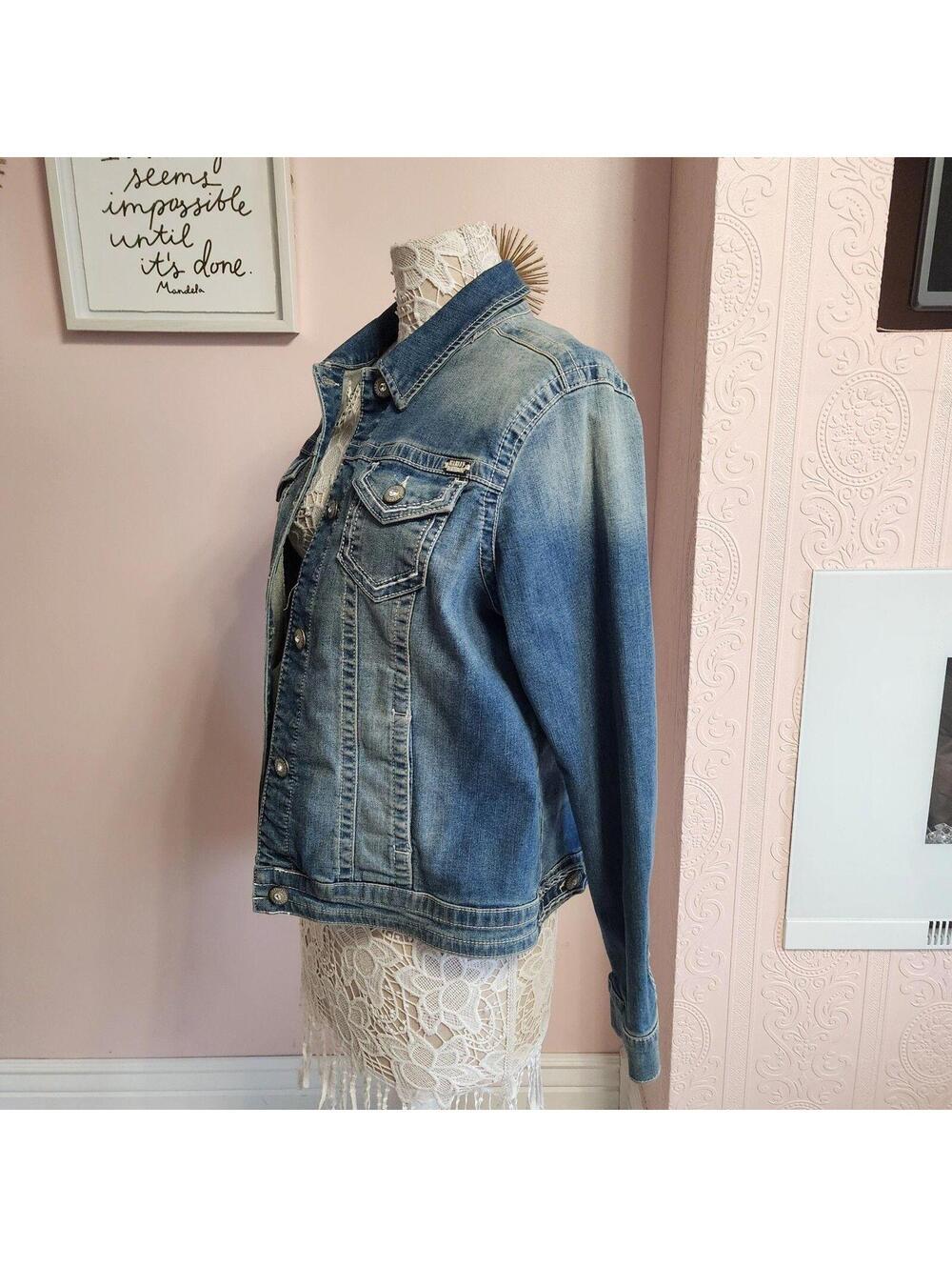 Harley-Davidson Women's Denim Jacket Blue Trucker Jean Jacket XL - Picture 7 of 7